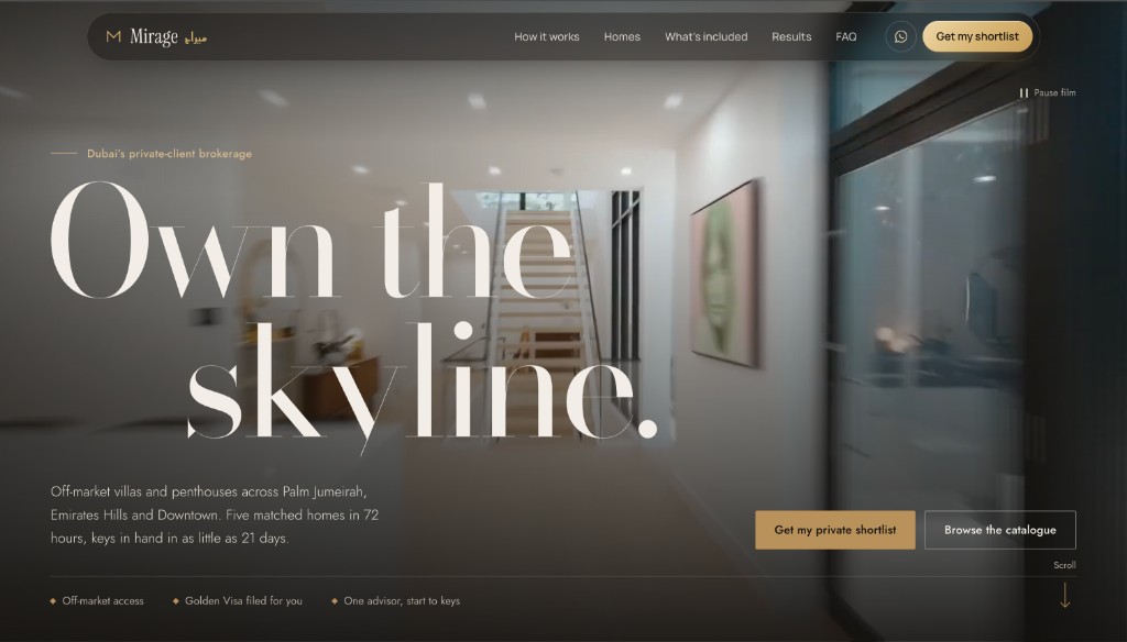 Mirage Real Estate — Own the skyline